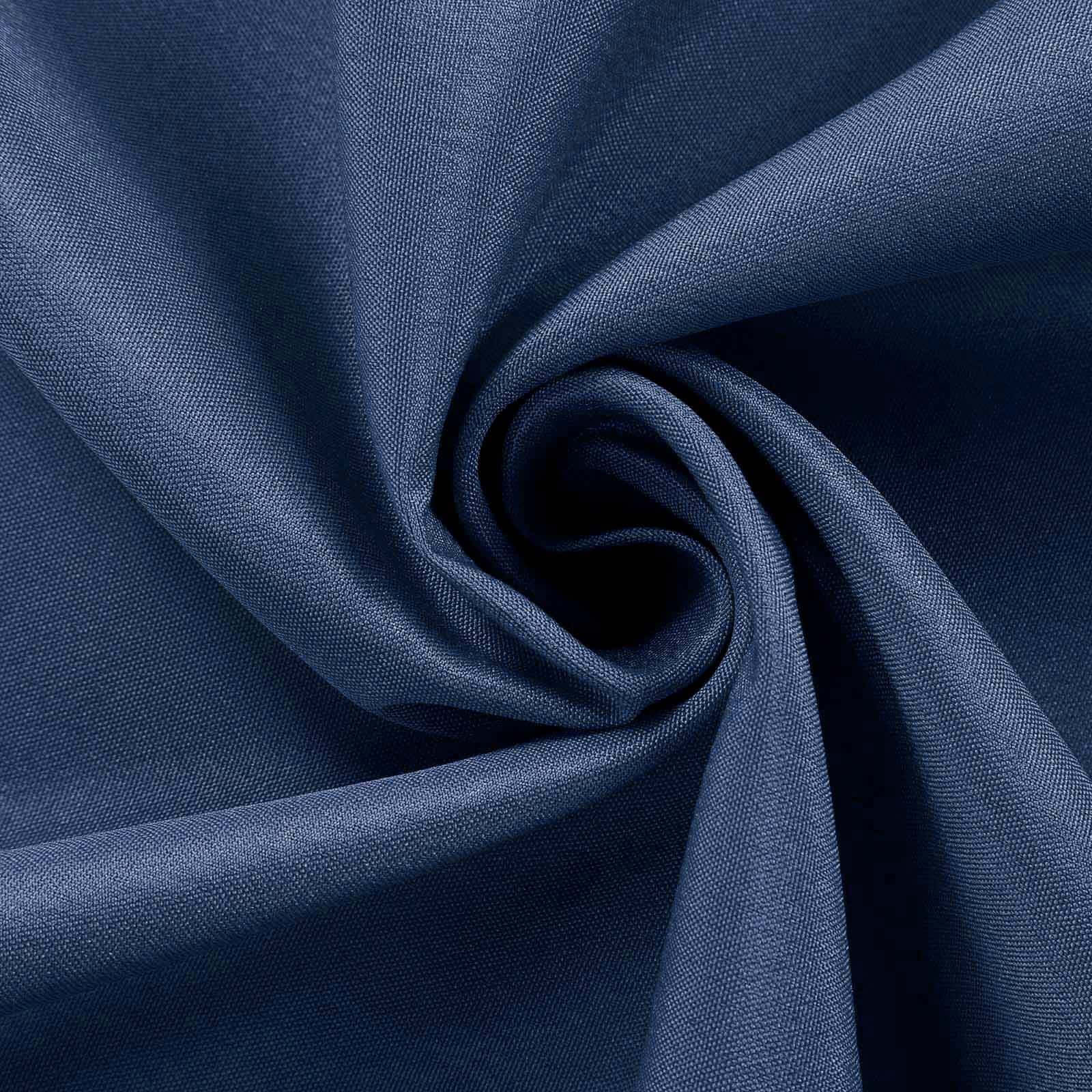 Polyester 120" Round Tablecloth Dark Blue - Seamless Faux Denim Design for Stylish Gatherings