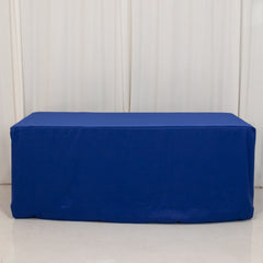 Premium Polyester 6ft Rectangle Tablecloth Royal Blue Durable Fitted 220GSM Table Cover