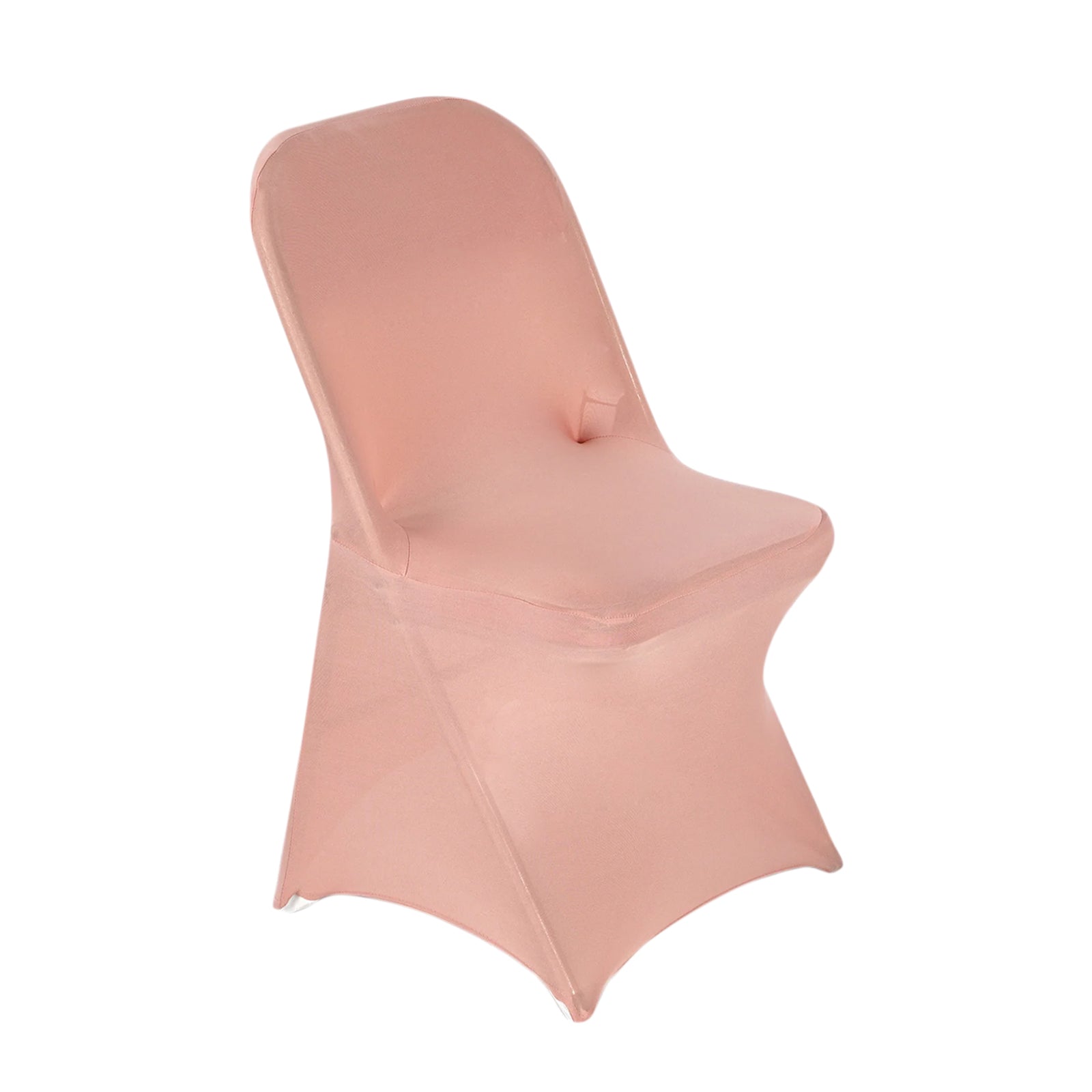 10 Pack Stretch Spandex Chair Covers Dusty Rose for Folding Chairs - Durable 160GSM Fitted Slipcovers