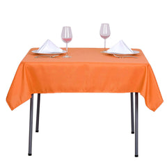 Polyester Square 54"x54" Tablecloth Orange - Wrinkle-Resistant & Durable Table Cover