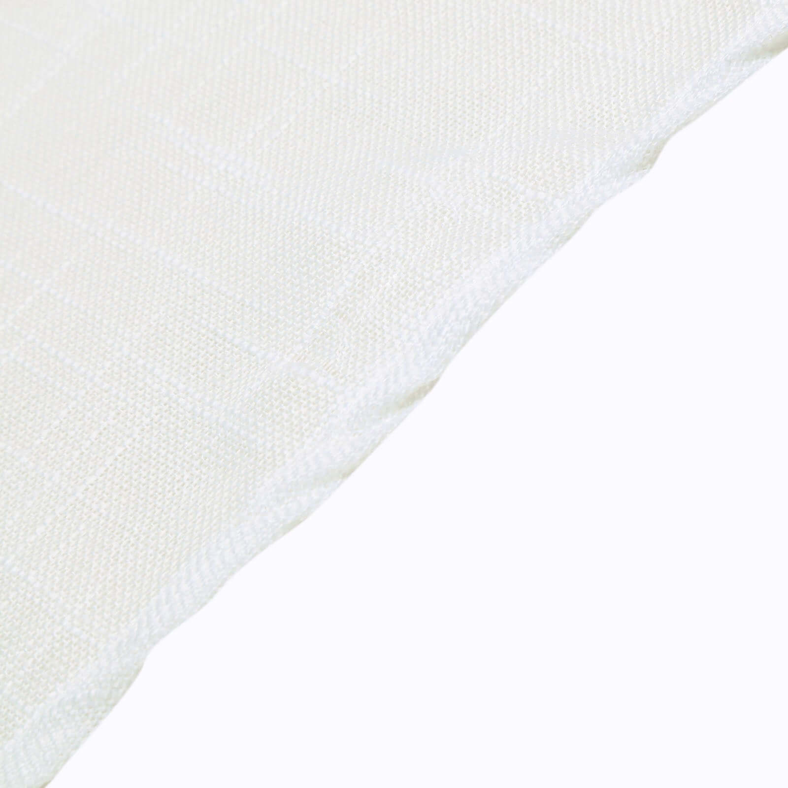 Faux Linen 60"x126" Rectangular Tablecloth White - Slubby Textured & Wrinkle Resistant for Weddings and Special Events