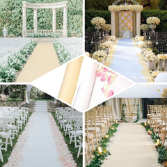 40"x100ft White PVC Aisle Runner