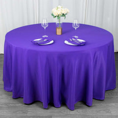 Polyester 90"x132" Rectangle Tablecloth Violet Amethyst - Seamless Wrinkle-Resistant Table Cover