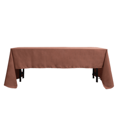 Polyester 60"x126" Rectangle Tablecloth Terracotta (Rust) - Wrinkle-Resistant Table Cover