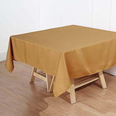 Polyester Square 70"x70" Tablecloth Gold - Wrinkle-Resistant & Durable Table Cover