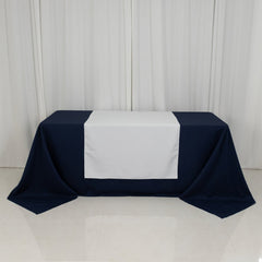 Wide Polyester 36"x72" Table Runner White - Durable Trade Show Table Linen