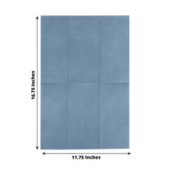 20 Pack Linen-Like Paper 8.5"x4" Napkins Dusty Blue - Highly Absorbent & Disposable Airlaid Guest Towels
