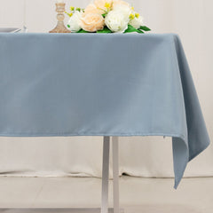 Premium Polyester 54"x54" Square Tablecloth Dusty Blue - Stain and Wrinkle-Resistant 220GSM Table Cover
