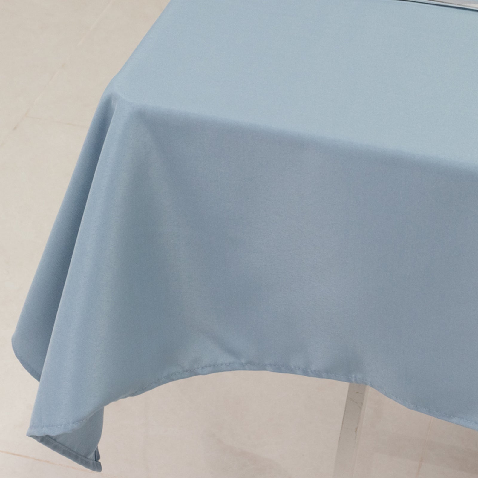 Premium Polyester 54"x54" Square Tablecloth Dusty Blue - Stain and Wrinkle-Resistant 220GSM Table Cover