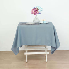 Polyester Square 54"x54" Tablecloth Dusty Blue - Wrinkle-Resistant & Durable Table Cover