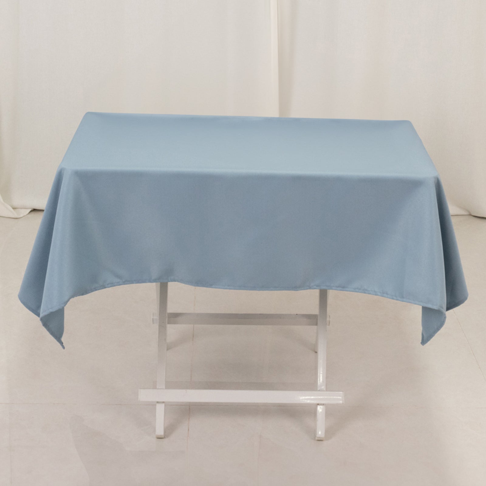 Premium Polyester 54"x54" Square Tablecloth Dusty Blue - Stain and Wrinkle-Resistant 220GSM Table Cover