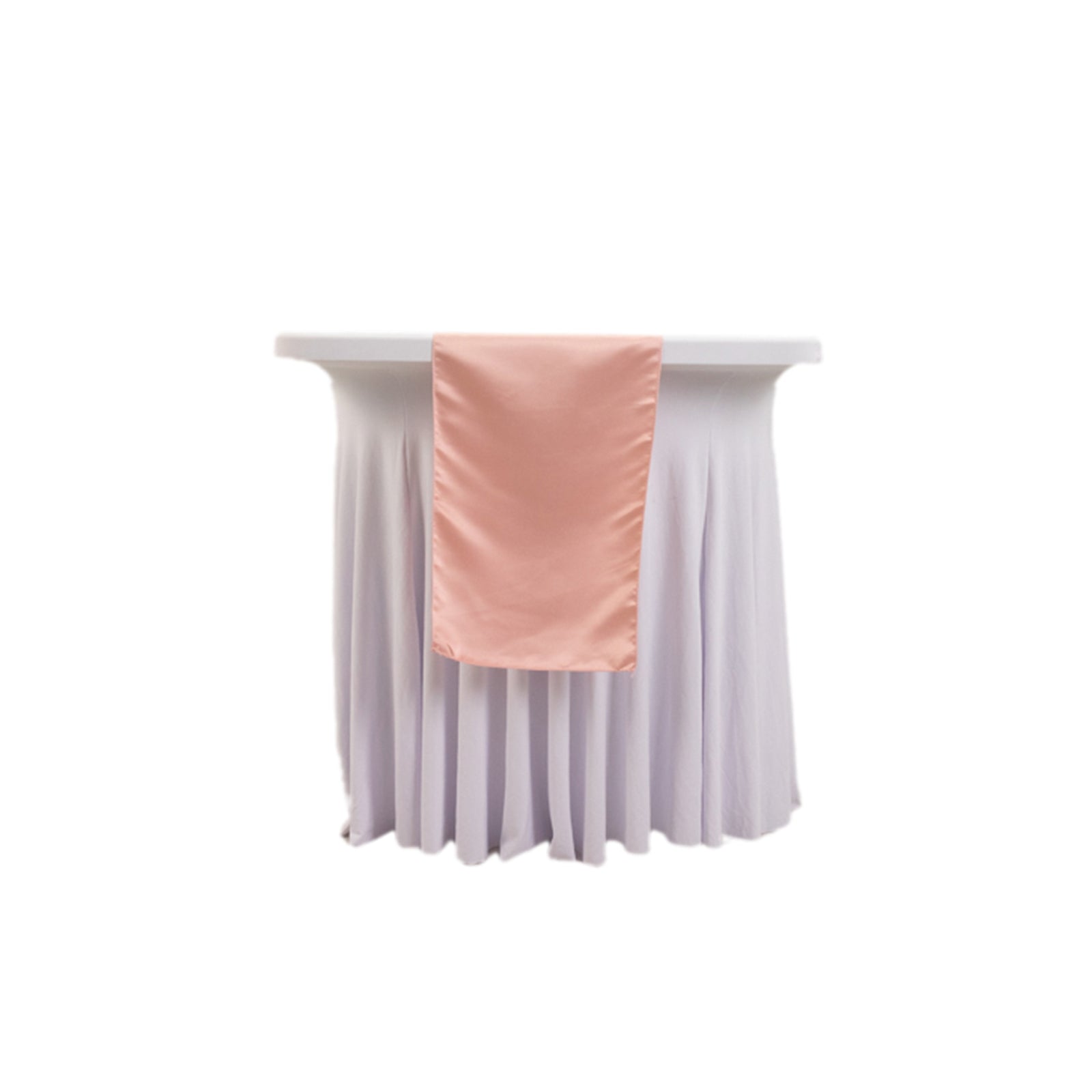 Lamour Satin 12"x108" Table Runner Dusty Rose - Smooth & Lustrous Finish