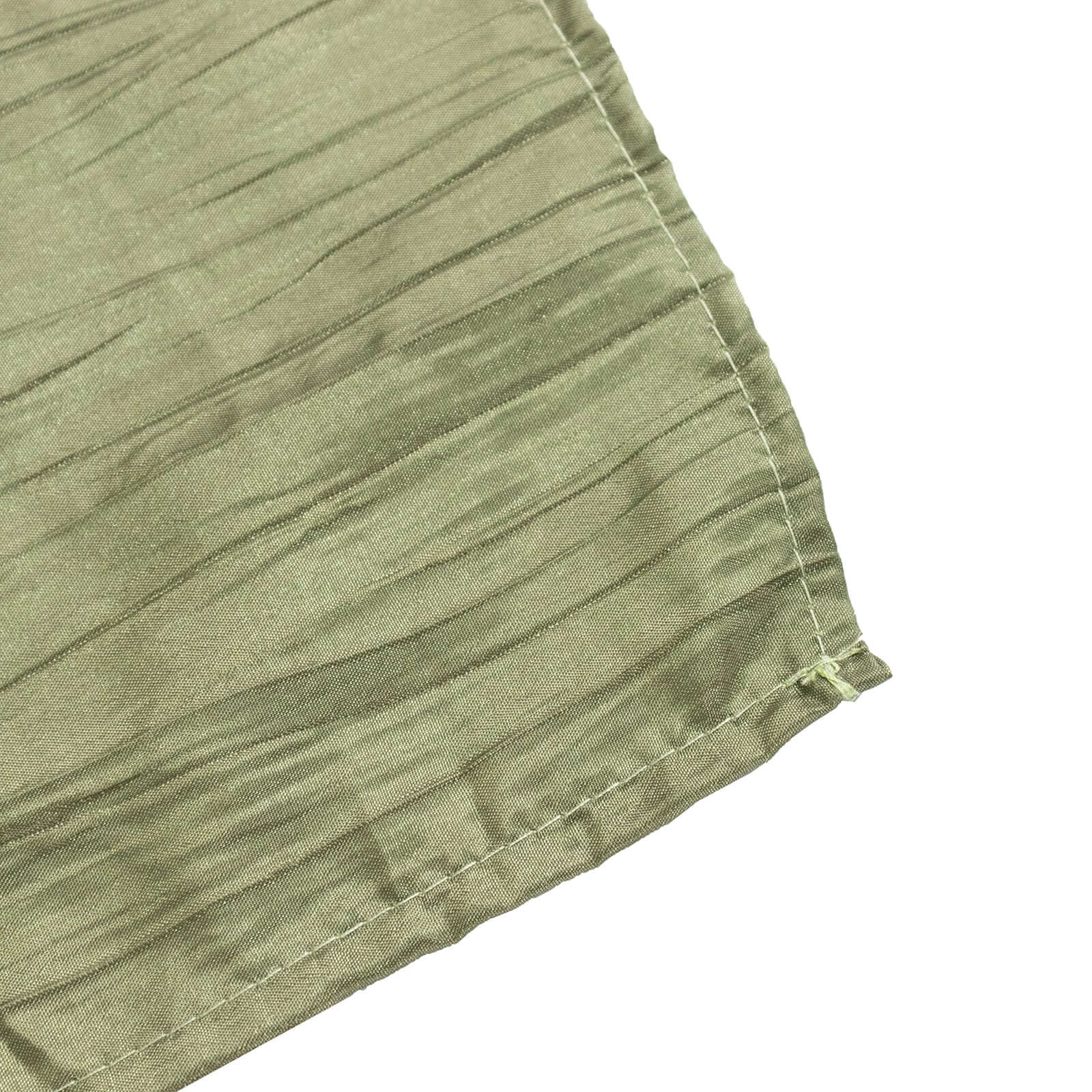 5 Pack Taffeta 20"x20" Napkins Dusty Sage Green - Accordion Crinkle Dinner Napkins