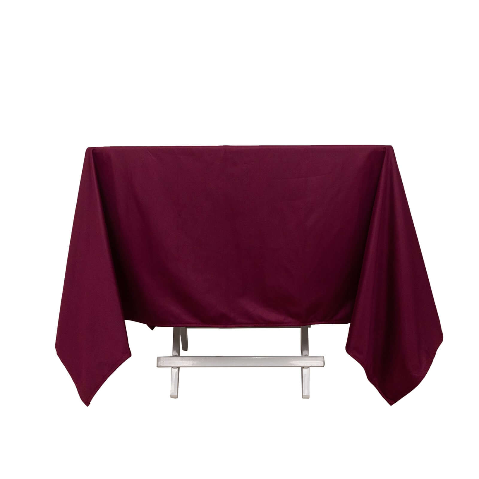 Scuba Square 70"x70" Tablecloth Burgundy - Wrinkle Free & Stain Resistant Table Cover