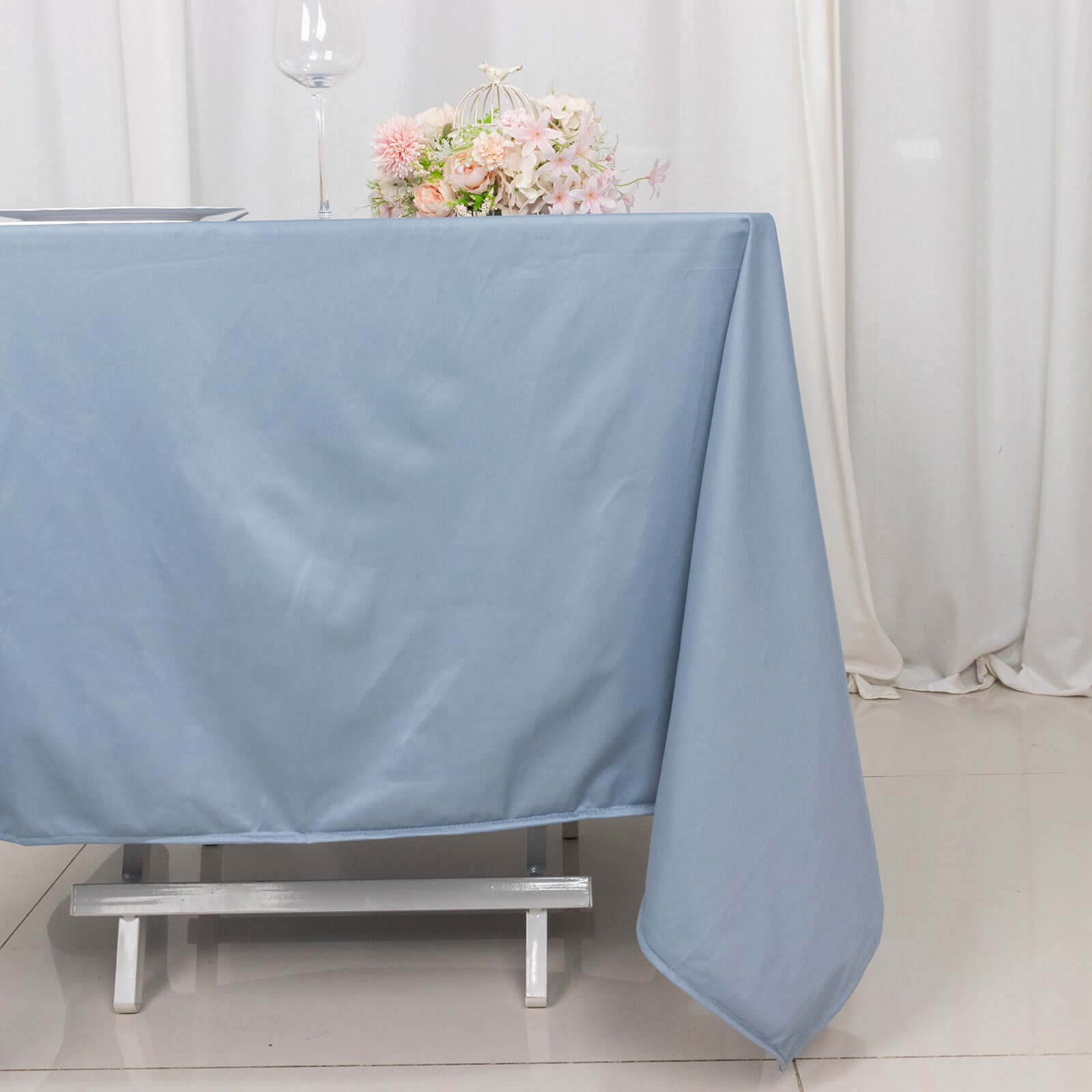 Scuba Square 70"x70" Tablecloth Dusty Blue - Wrinkle Free & Stain Resistant Table Cover