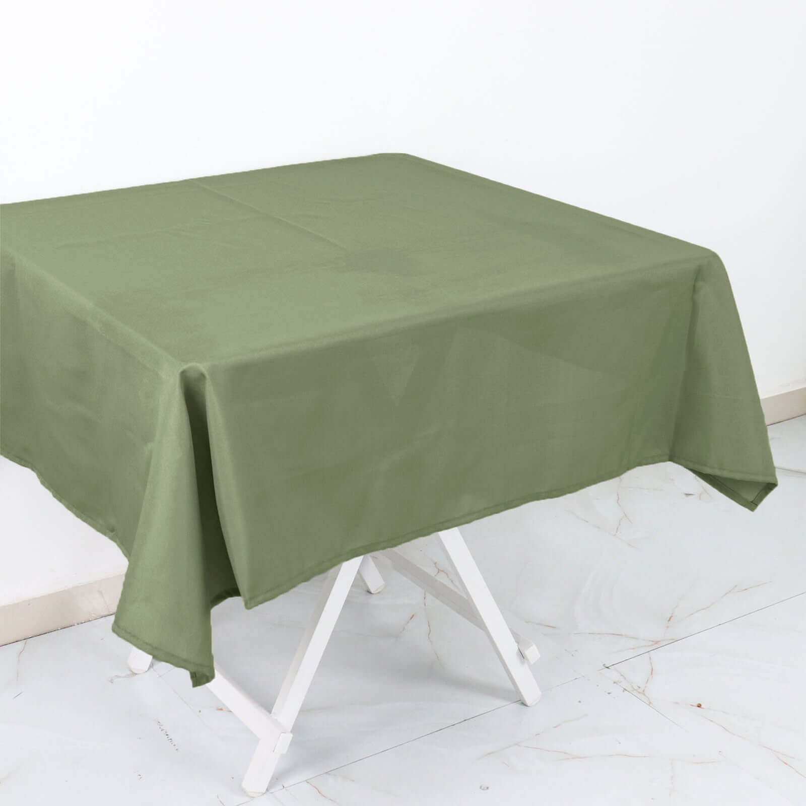 Polyester Square 54"x54" Tablecloth Dusty Sage Green - Wrinkle-Resistant & Durable Table Cover