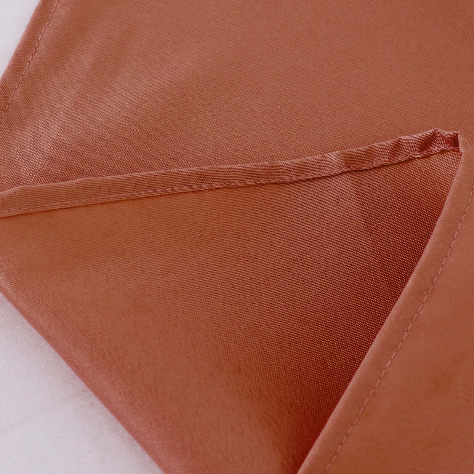 Polyester 90" Round Tablecloth Terracotta (Rust) - Stain & Wrinkle-Resistant Table Cover