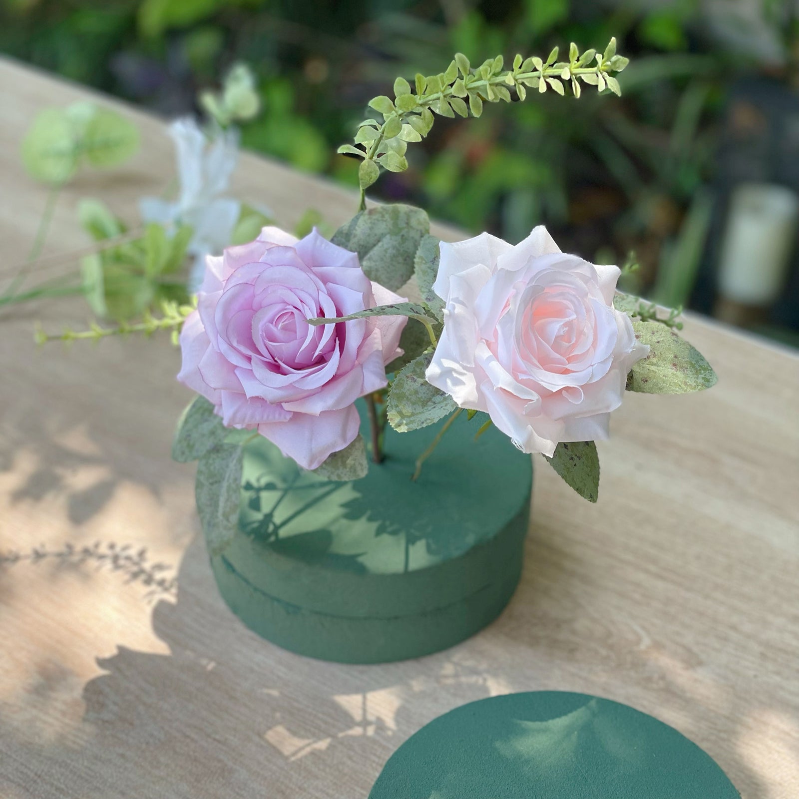 6 Pack Green Large Floral Foam Blocks for Artificial Flowers, 6" Round Wet Styrofoam Bricks Artificial Flower Arrangement Craft Supplies