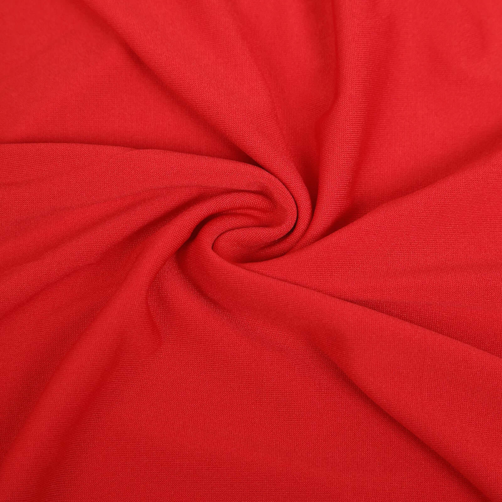 Set of 3 Matte Red Spandex Fitted Chiara Backdrop Stand Cover For Round Top Wedding Arch - 5ft, 6ft, 7ft