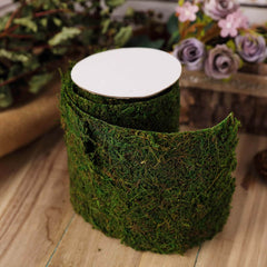 4ft 5" Wide Green Preserved Moss Ribbon Roll, DIY Craft Ribbon