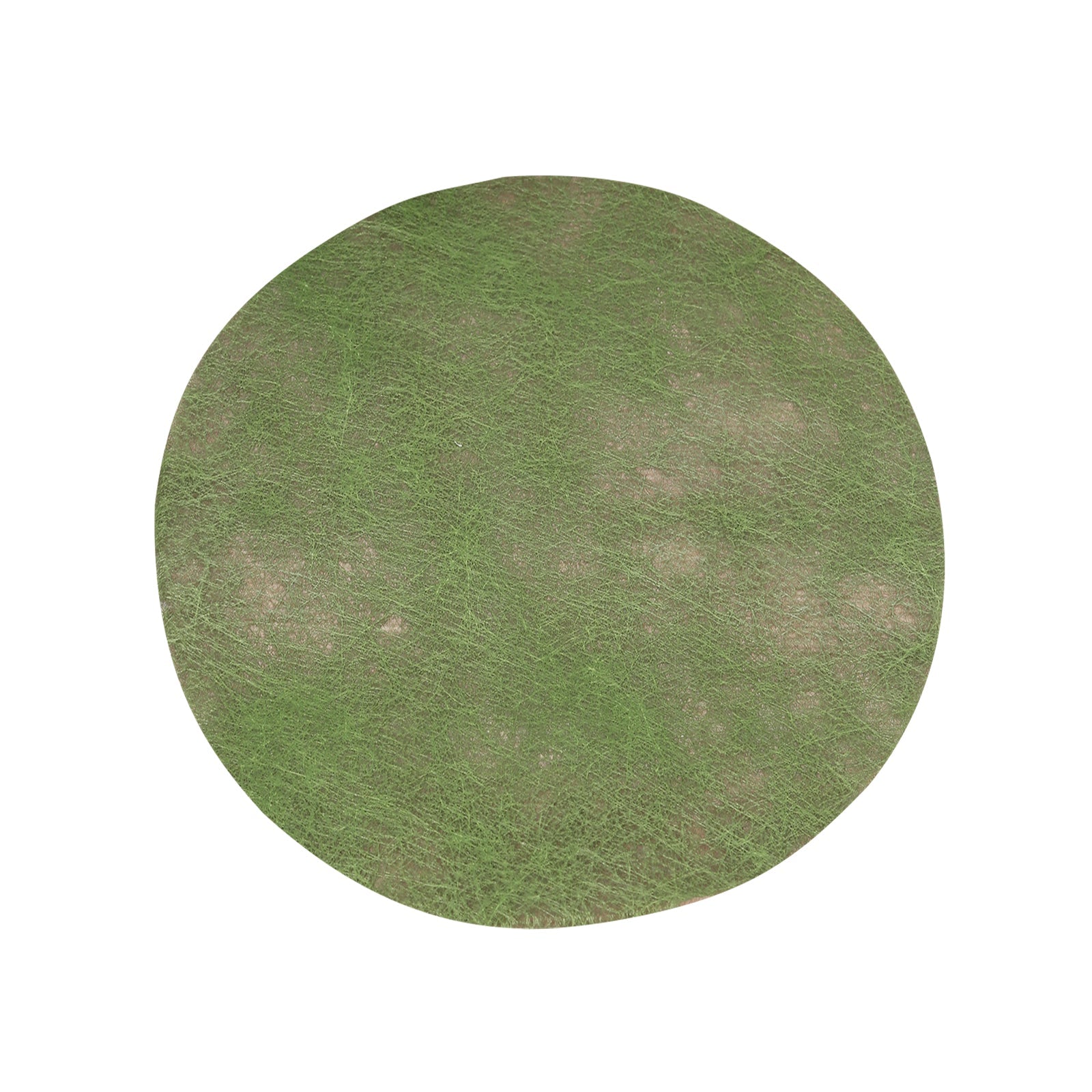 50 Pack Disposable Olive Green Placemats, 13" Non-Woven Mesh Fiber Round Table Mats for Dining & Events