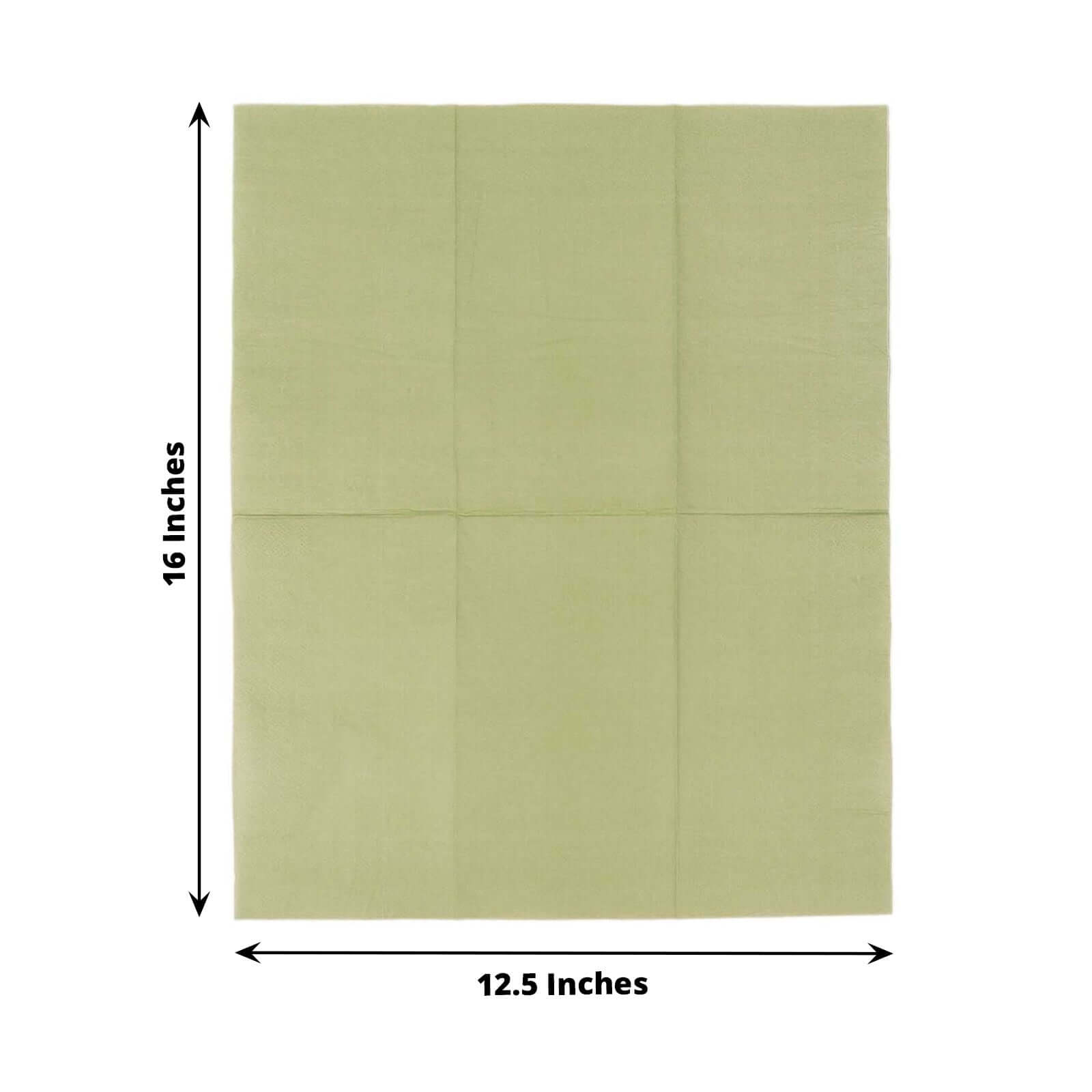 50-Pack Paper Napkins Sage Green - Soft Disposable 2-Ply Dinner Napkins for Weddings