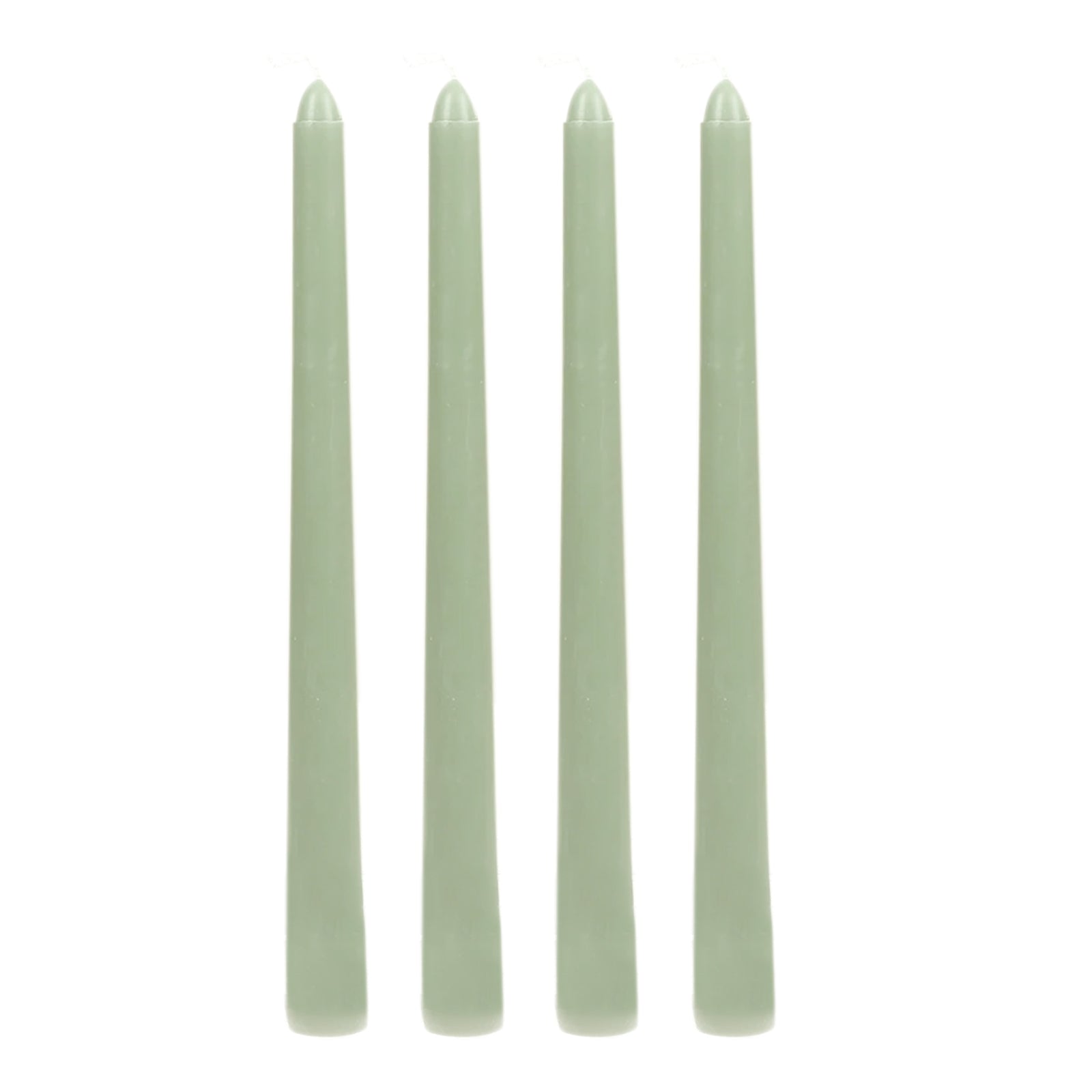 10-Pack Taper Candles Premium Wax Design Sage Green - Unscented Candles for Upscale Settings 10"