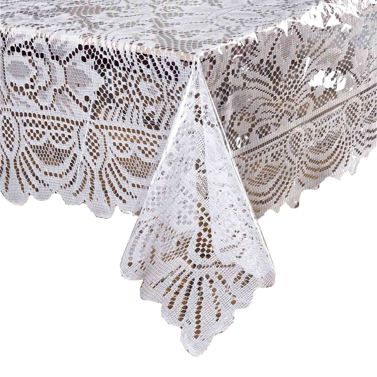 Vinyl Tablecloth Clear Eco-Friendly Square - Durable PVC Tablecloth 54"x54" 10 Mil Thick