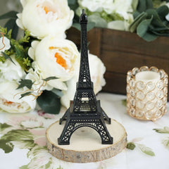 Eiffel Tower Table Centerpiece Metal Black - Stylish Decorative Cake Topper for Parties & Gatherings 10"