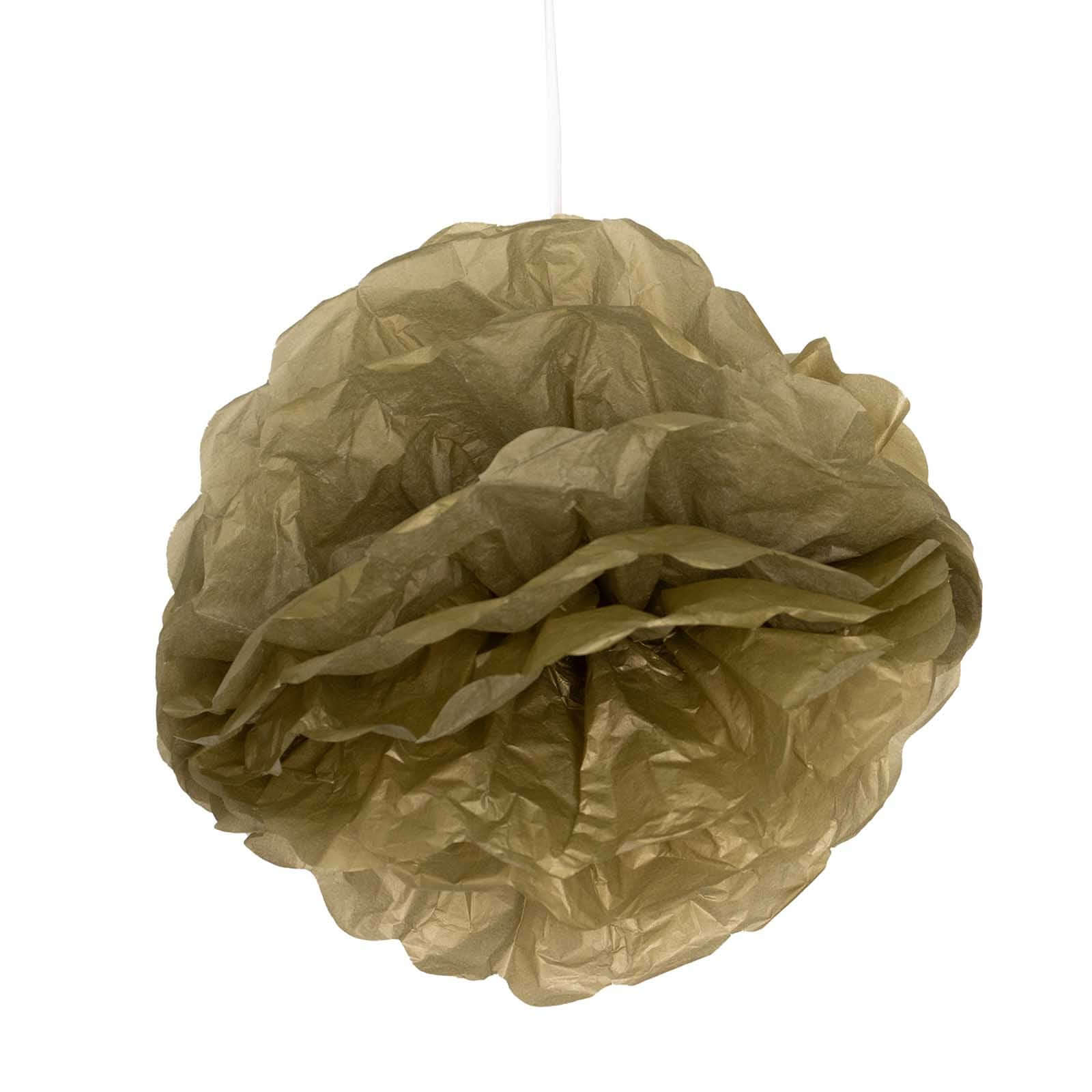 6 Pack 8" Gold Tissue Paper Pom Poms Flower Balls, Ceiling Wall Hanging Decorations