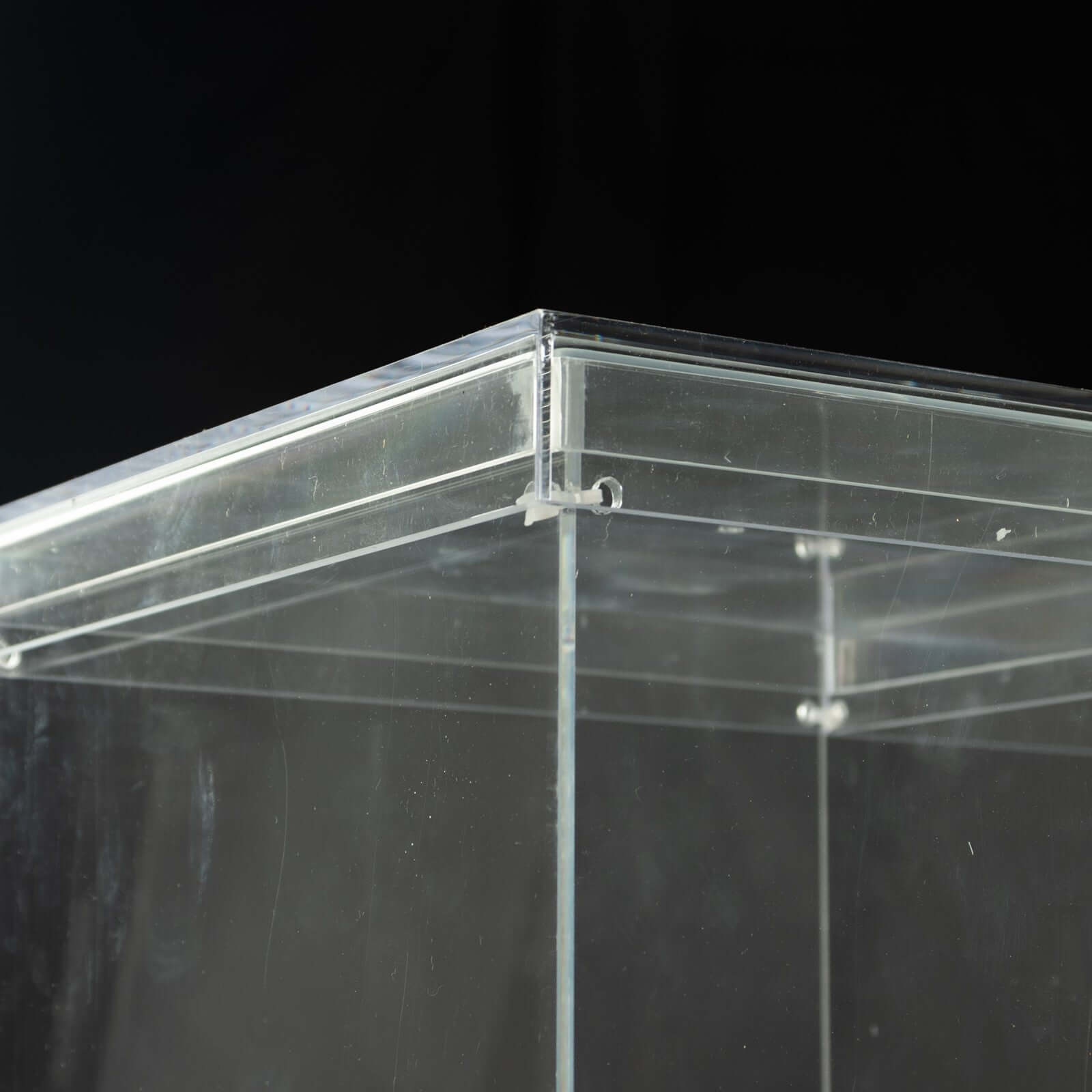 Acrylic Table Top Bridge Connector Rectangular Plate 46"x12" Clear - Durable Design for Pedestal Stands