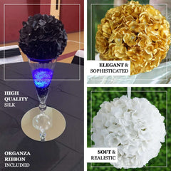 4 Pack 7" White Artificial Silk Hydrangea Kissing Flower Balls