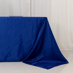 Lamour Satin 90"x156" Rectangle Tablecloth Royal Blue - Luxurious, Soft Seamless Table Cover