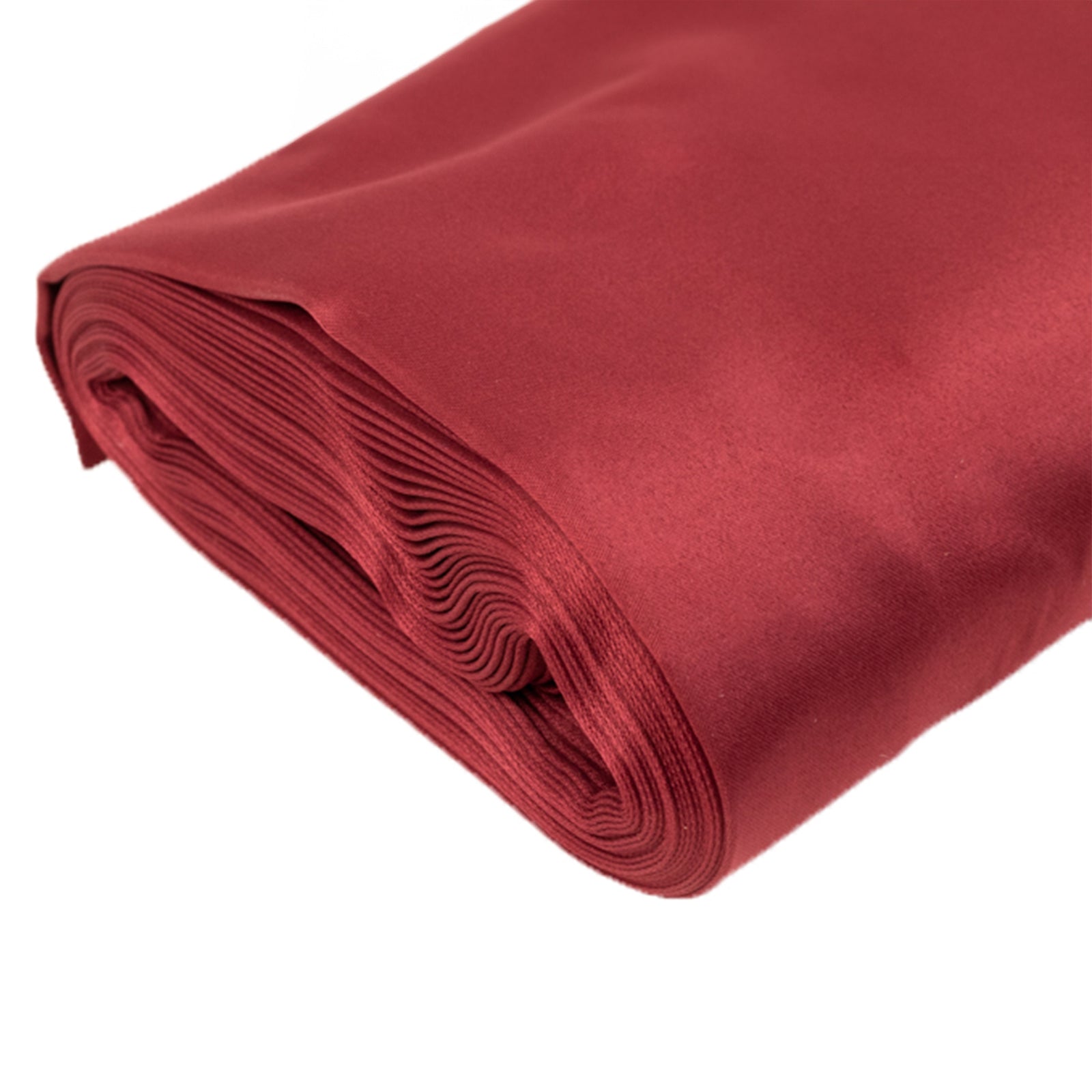 54"x10 Yards Burgundy Lamour Satin Fabric Bolt, Heavy Matte Satin Fabric By The Yard