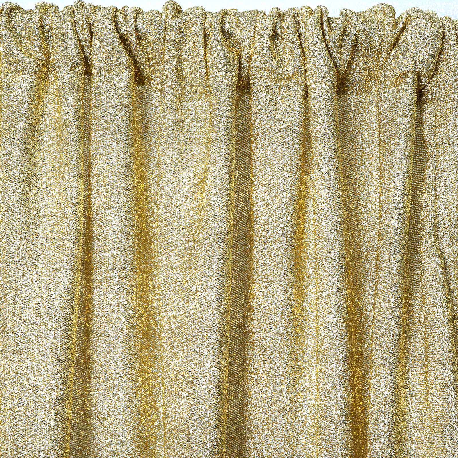 20ftx10ft Champagne Metallic Shimmer Tinsel Event Curtain Drapes, Backdrop Event Panel