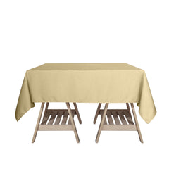 Polyester Square 70"x70" Tablecloth Champagne - Wrinkle-Resistant & Durable Table Cover
