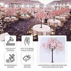 Silk Artificial Cherry Blossom Tree Blush for Gardens Parties & Receptions 5ft