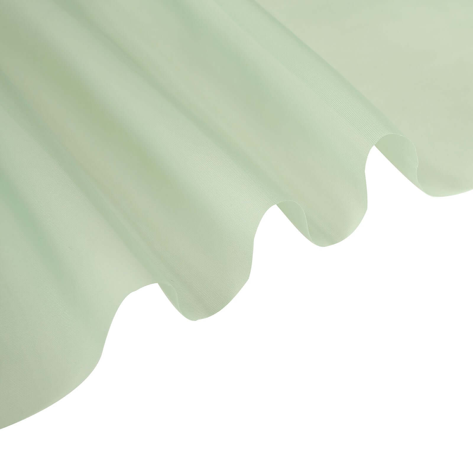 2 Pack Sage Green Sheer Chiffon Event Curtain Drapes, Durable Flame Resistant Organza Backdrop Event Panels With Rod Pockets - 10ftx10ft