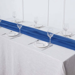 Chiffon 6ft Table Runner Royal Blue - Flowy & Lightweight Table Decor