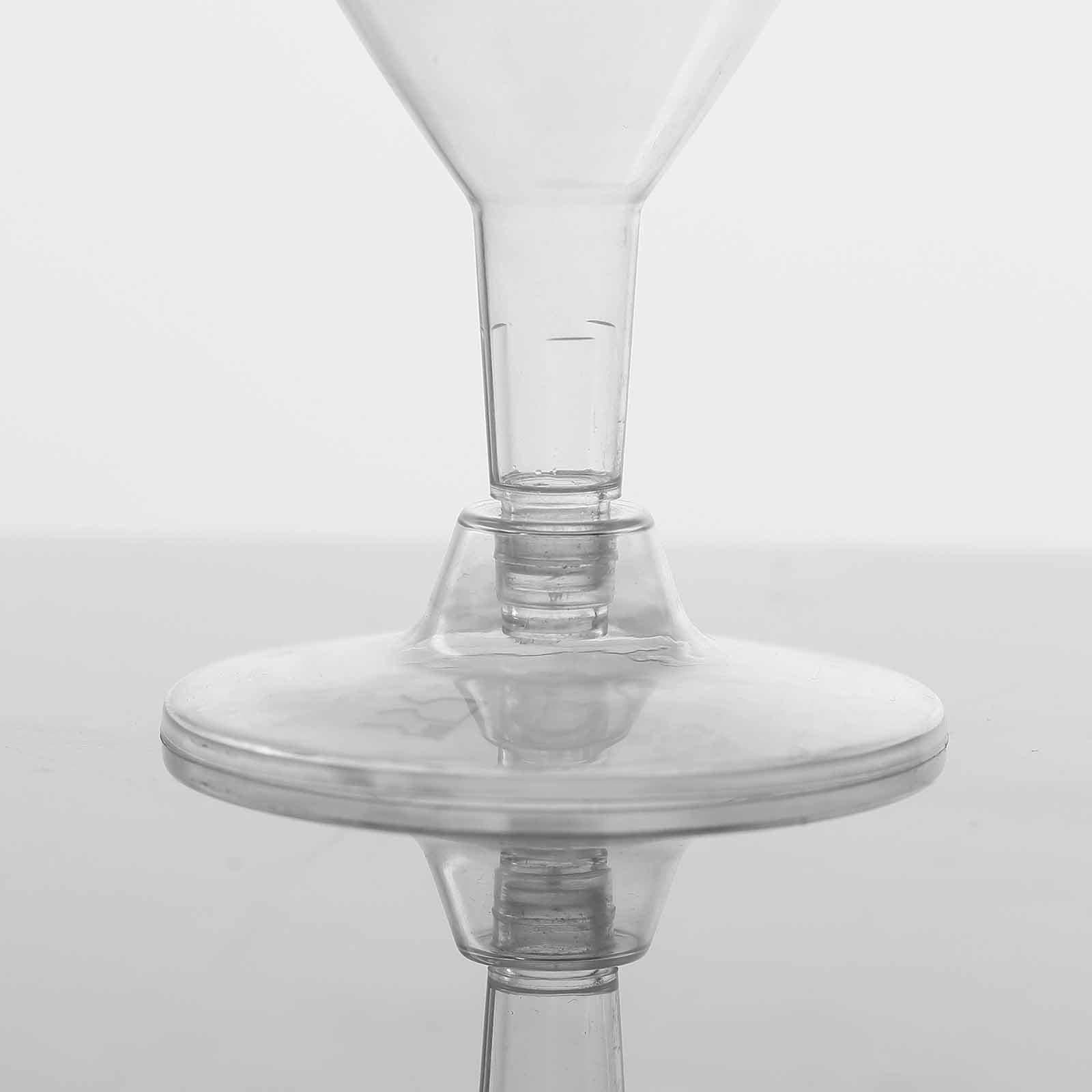 12-Pack Plastic Wine Glasses Clear Short Hollow Stem - Stylish Disposable Cups for Wine 6oz