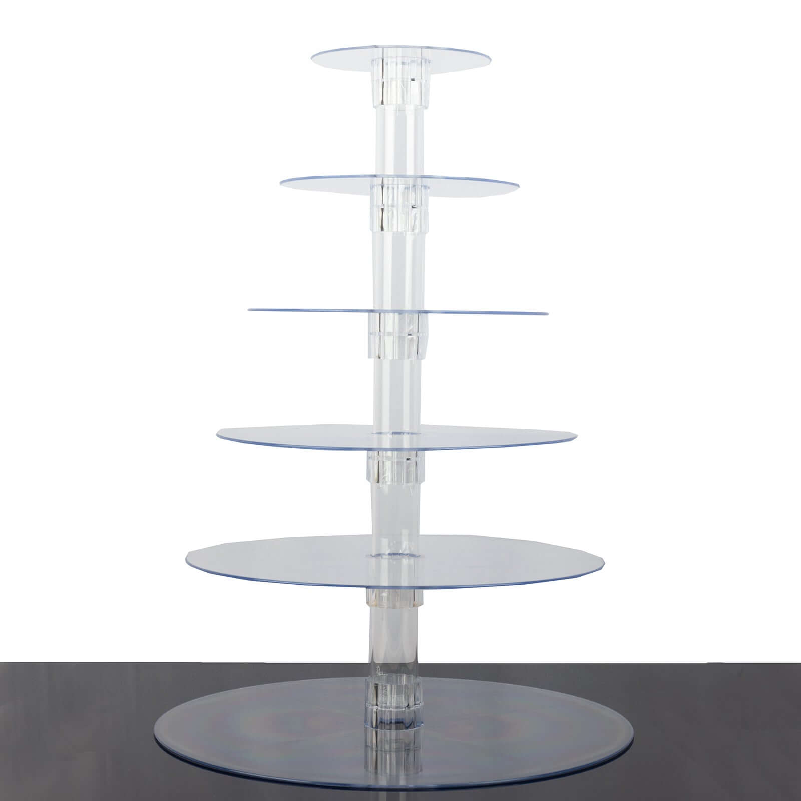 6-Tier Acrylic Round Cupcake Stand Clear for Special Events & Catering Displays 22"