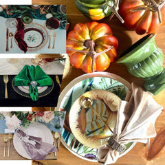 5 Pack Premium Velvet 20"x20" Napkins Terracotta (Rust) - Soft Sheen Finish Cloth Napkins