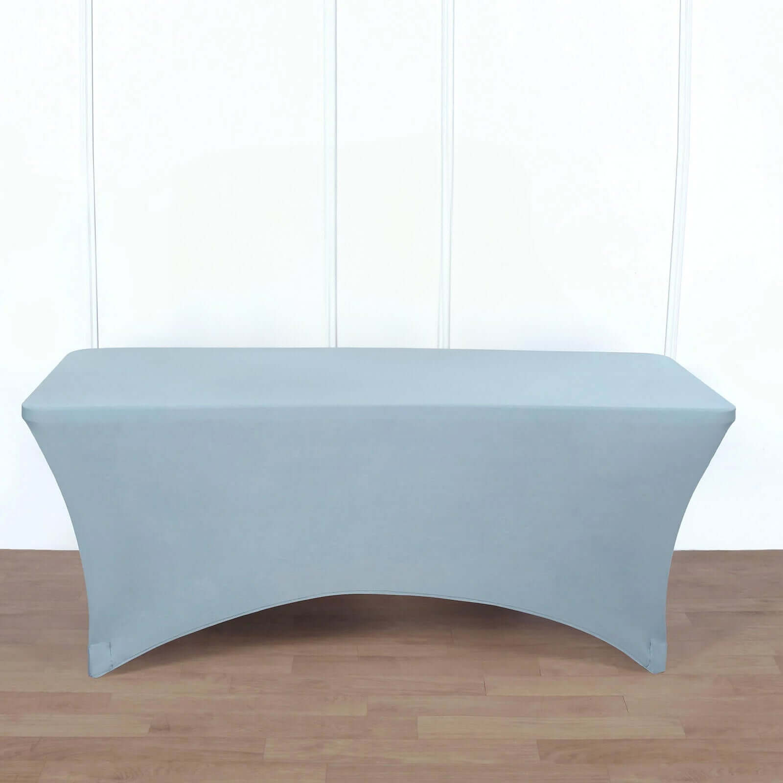 Stretch Spandex 6ft Rectangle Tablecloth Dusty Blue - Durable Form-Fitting Table Cover for Events & Presentations