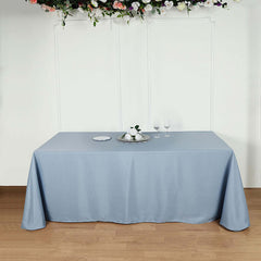 Polyester 90"x156" Rectangle Tablecloth Dusty Blue - Seamless Wrinkle-Resistant Table Cover