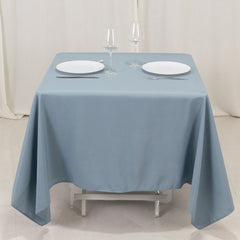 Polyester Square 70"x70" Tablecloth Dusty Blue - Wrinkle-Resistant & Durable Table Cover