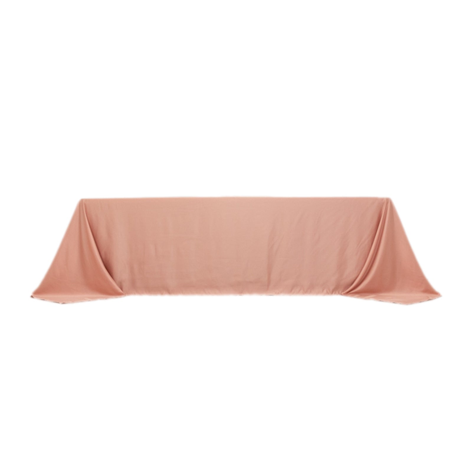 Lamour Satin 90"x156" Rectangle Tablecloth Dusty Rose - Luxurious, Soft Seamless Table Cover