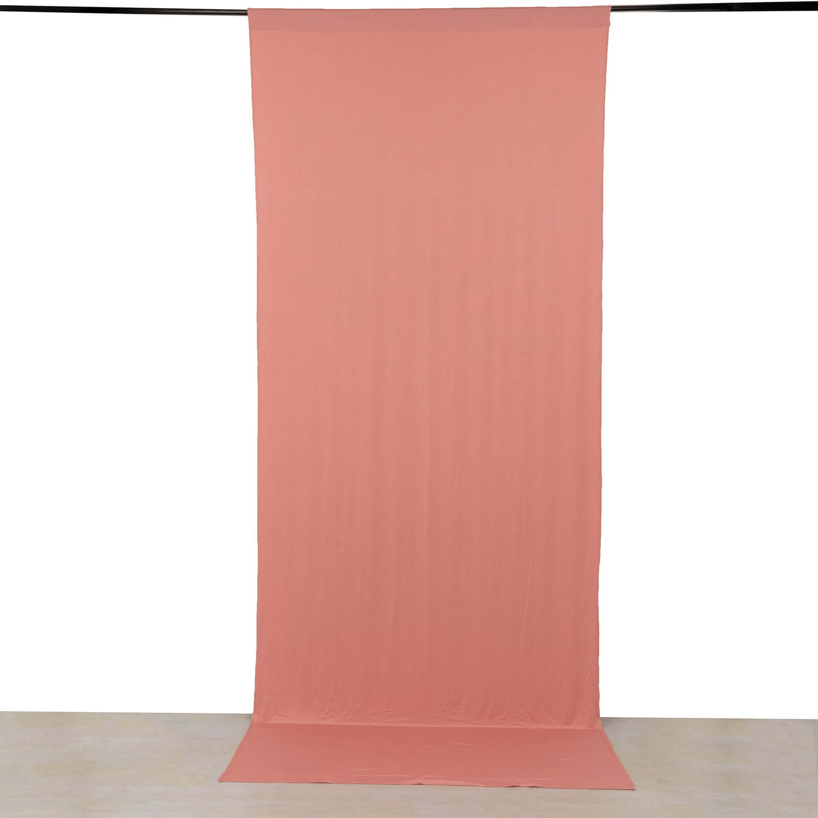 Dusty Rose 4-Way Stretch Spandex Event Curtain Drapes, Wrinkle Free Backdrop Event Panel with Rod Pockets - 5ftx12ft