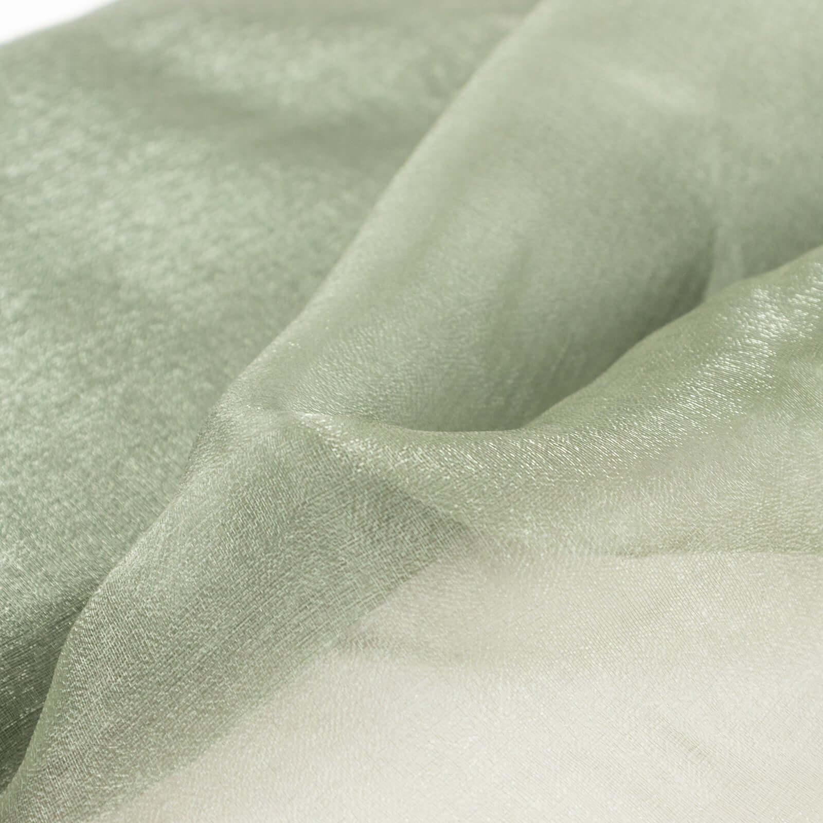 54"x10yd Dusty Sage Green Solid Sheer Chiffon Fabric Bolt, DIY Voile Drapery Fabric