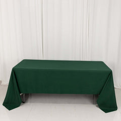 Premium Polyester 60"x126" Rectangle Tablecloth Hunter Emerald Green - Stain-Resistant 220GSM Finish Table Cover