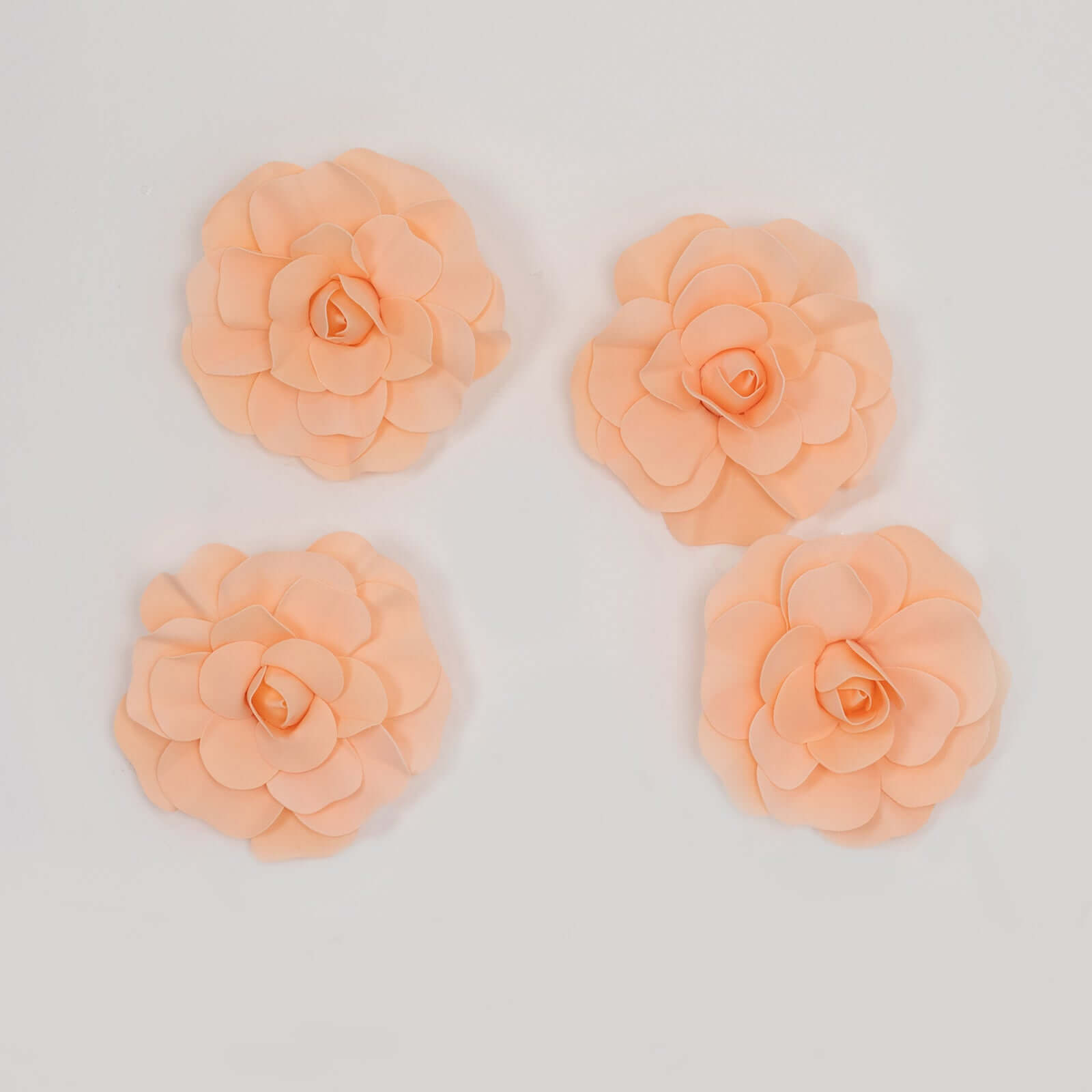 4 Pack 12" Large Blush Real Touch Artificial Foam DIY Craft Roses